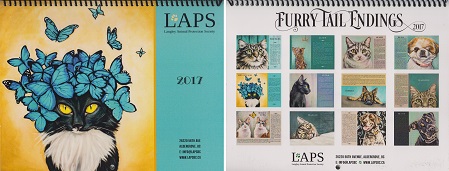 2017 LAPS Furry Tail Endings Calendar (front and back)